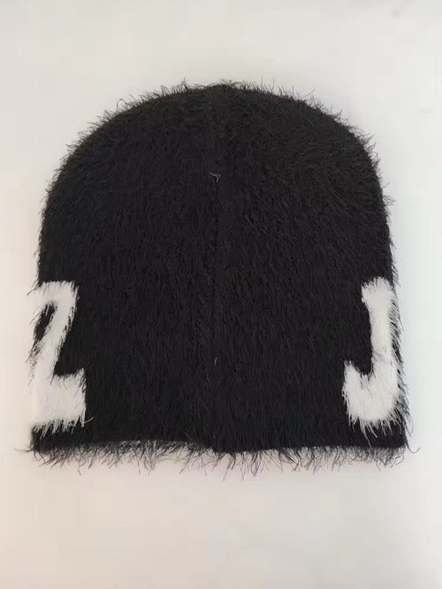fur beanie (black)